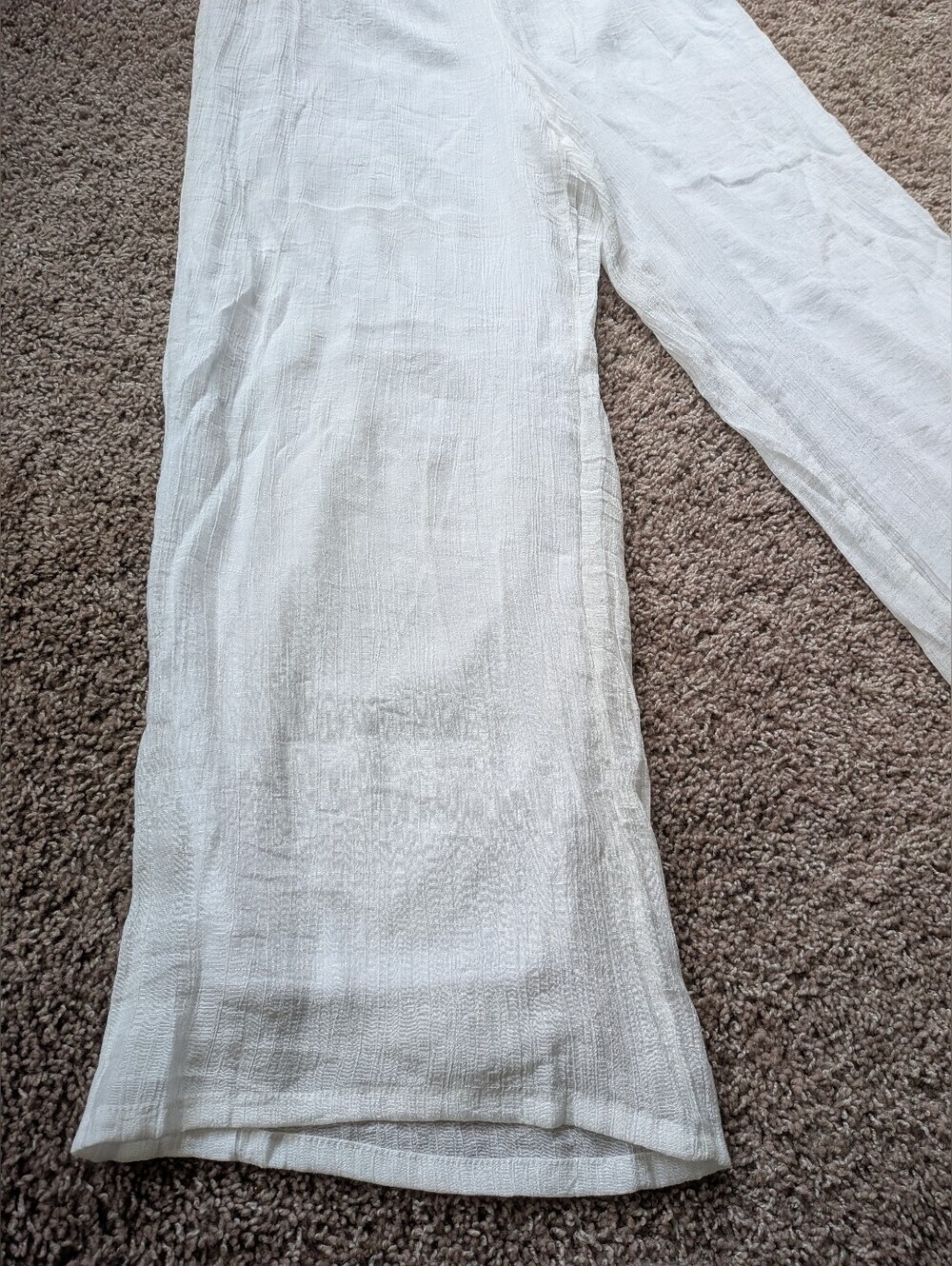 Apt. 9 Wide Leg White Gauze Pants Women's Large - Picture 4 of 11